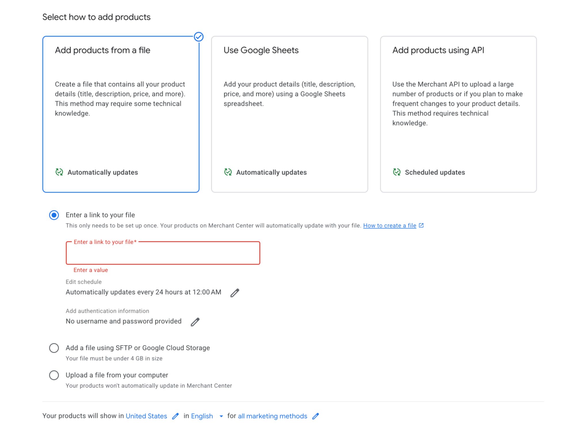 Configurarea Google Merchant Center pasul 12