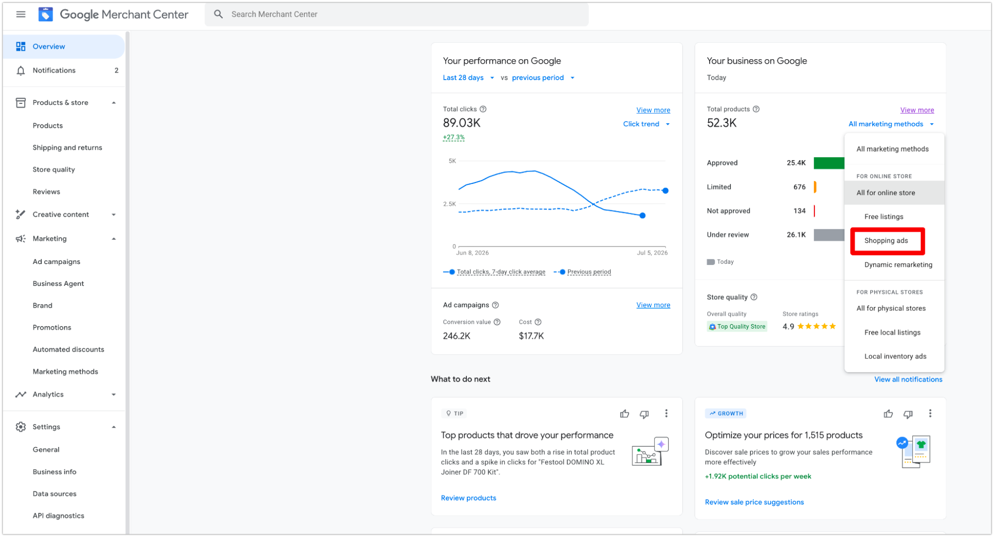 Configurarea Google Merchant Center pasul 16