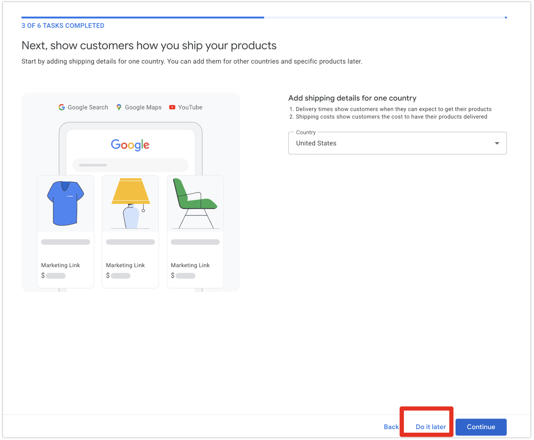 Configurarea Google Merchant Center pasul 4