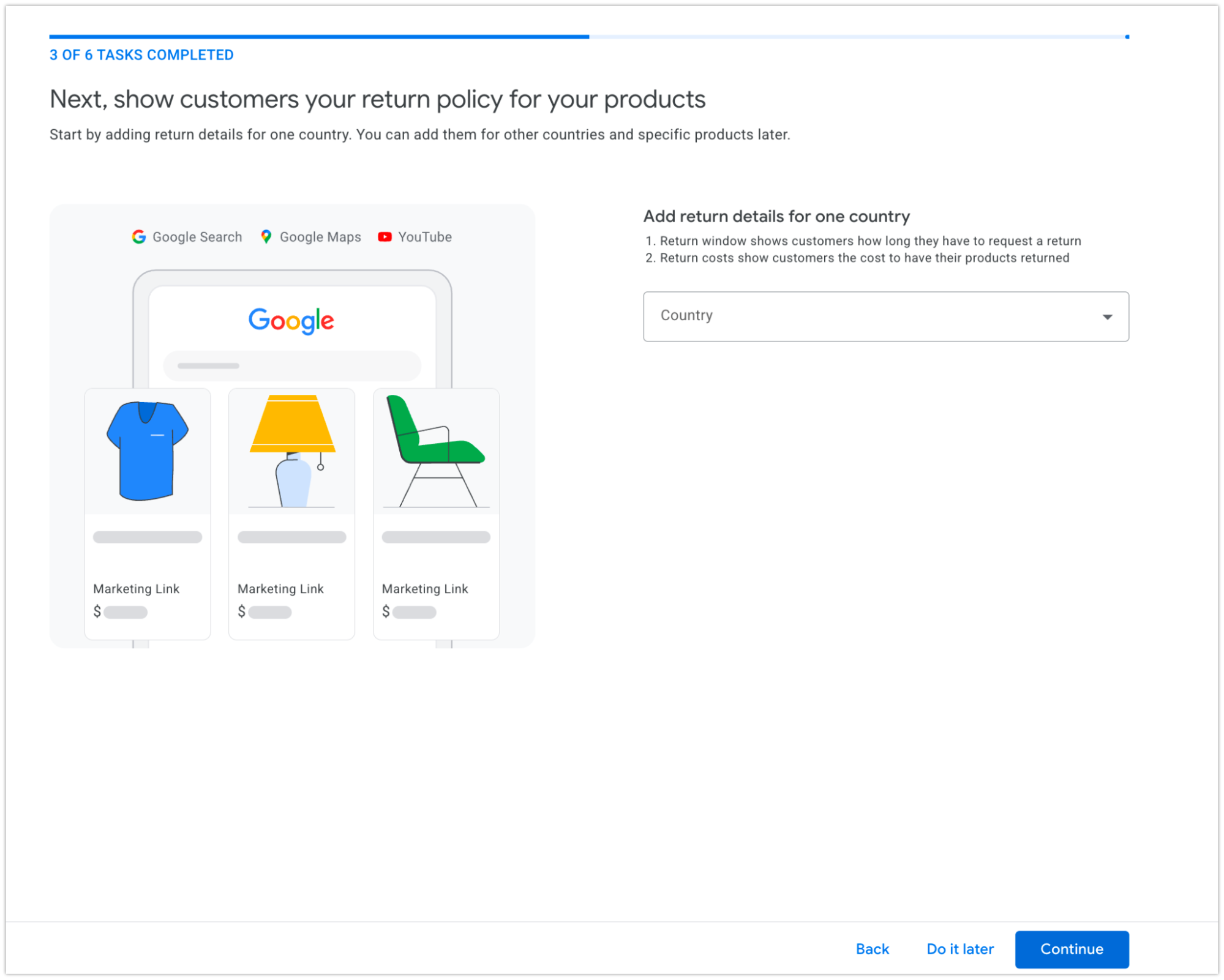Configurarea Google Merchant Center pasul 5
