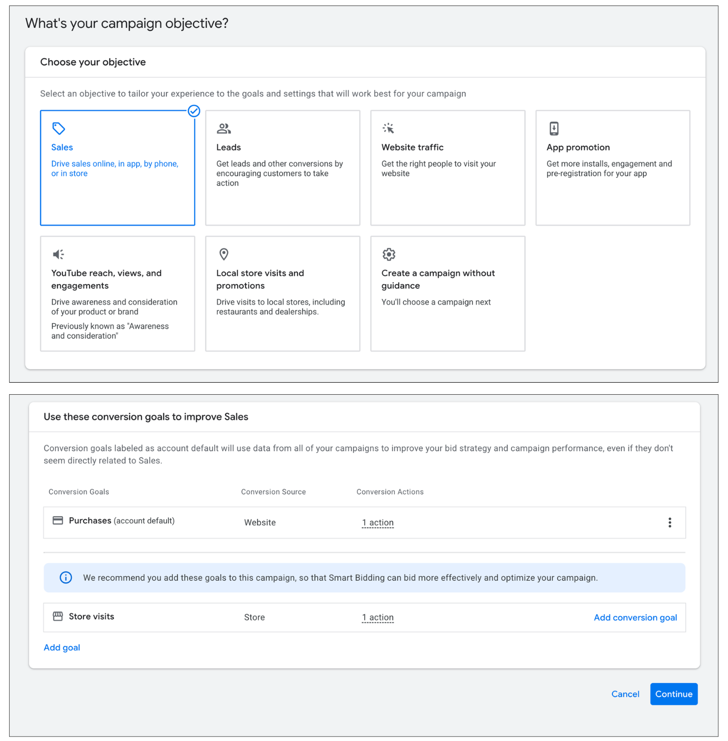 Configurarea Performance Max — începere